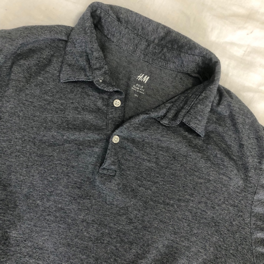 Men’s H&M Navy blue slim fit polo